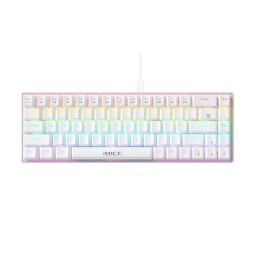 iMICE GK-690 Type-C Wired Mechanical Keyboard - White - 1
