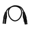 VEGGIEG 0.5m XLR Balanced Male to Female Stereo Microphone Cable (Black) - 2
