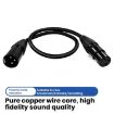 VEGGIEG 0.5m XLR Balanced Male to Female Stereo Microphone Cable (Black) - 3