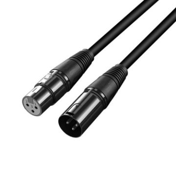 VEGGIEG 2m Male to Female XLR Stereo Microphone Cable - Black - 1
