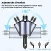 100W Metal Car Charger, Retractable Cable, TYPE-C+TYPE-C (PD+QC) - 8