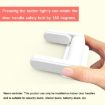 Child & Pet Proof Cabinet Drawer Window Door Lock - White, Anti-Opening - 7