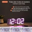 RGB 3D Digital Clock: Voice Control, Adjustable Brightness, Temp Display - 4