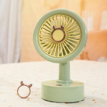 Green Deer Student USB Desktop Fan with Replaceable Animal Ears, Multi-Speed - 1