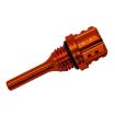 CNC Aluminum Hexagonal Plum Blossom Oil Dipstick Motorcycle Red - 1