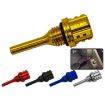 CNC Aluminum Hexagonal Plum Blossom Oil Dipstick Motorcycle Red - 2