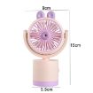 Pink Cartoon Rabbit Desktop & Handheld Fan - USB Charging, Adjustable Wind - 3