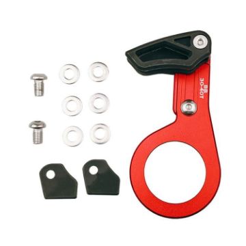 Bicycle Front Derailleur Chain Guide, BB Center Shaft, Red - 1