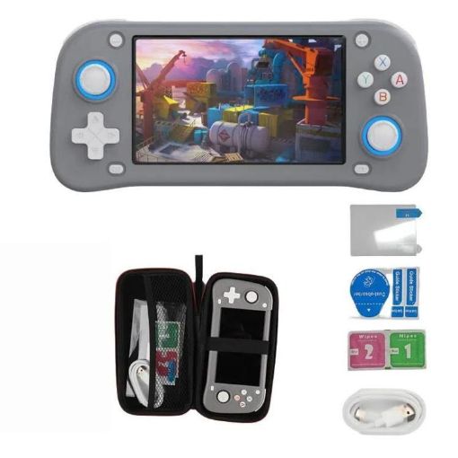 XF43 Retro Handheld Game Console 4.3" Screen 64G (Gray) - 1