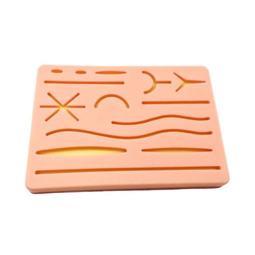 Surgical Silicone Wound Suture Practice Pad - Simulated Skin Model - 1