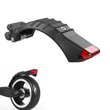 6.5" Rear Mudguard & Brake Fender with Light for Carbon Fiber Scooter - 1