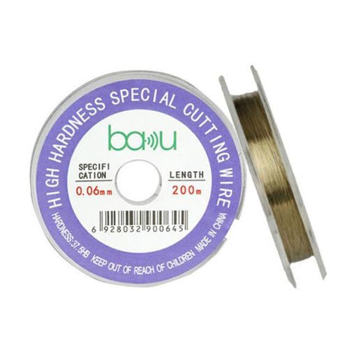 BAKU 0.06mm Carbon Steel Cutting Wire 200m for LCD Screen Repair - 1