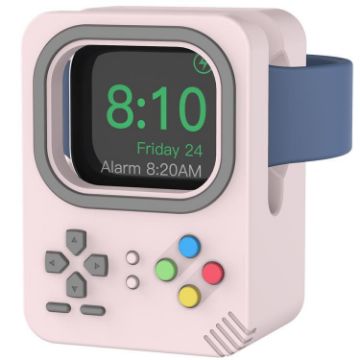 AhaStyle DD05 Pink Silicone Mini Charging Stand for Apple Watch - 1
