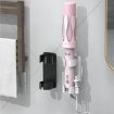 Wall-Mounted Curling Iron Organizer with Adjustable Clamps - White - 2
