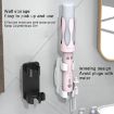 Wall-Mounted Curling Iron Organizer with Adjustable Clamps - White - 3