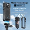 Insta360 X5 Metal Cage: Wind Noise Reduction & Shockproof Mount (Black) - 3