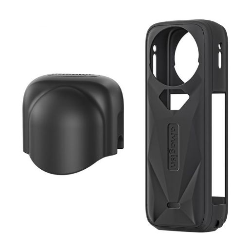 Insta360 X5 Action Camera Body Case + Lens Cap Protective Black - 1
