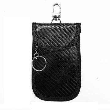 RFID Blocking Car Key Holder - Anti-Skimming Carbon Fiber Case, Small - 1