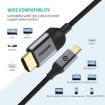 QGeeM USB-C to HDMI Cable 4K 30Hz, 1.2m for Screen Mirroring & Display - 3