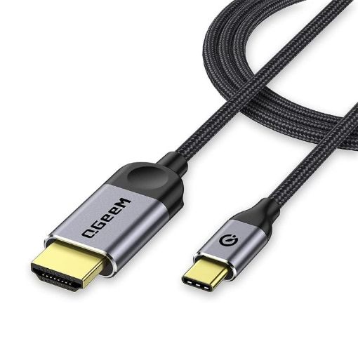 QGeeM USB-C to HDMI Cable 4K 30Hz, 1.8m for Screen Mirroring - 1
