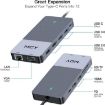 MCY 12-In-1 USB-C Hub: Triple Monitor, 1000Mbps LAN, 2 HDMI, 85W PD - 2