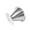 V60 Stainless Steel Coffee Filter with Base, 1-4 Cups, 300-Mesh Pour Over - 6