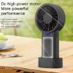 Solar Powered 5-Speed Handheld & Desk Fan, 12 Blades, USB-C Charging - 3