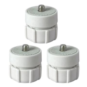 3pcs 1/4 Screw Connector Car Tuning 17mm Ball Head Phone Holder White - 1