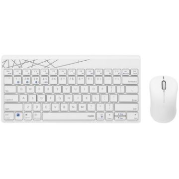 Rapoo 8000GT Wireless Keyboard Mouse Set for Laptop Tablet Phone White - 1