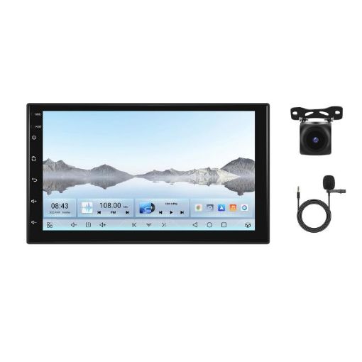7" WiFi Dual Bluetooth Carplay Navigation 4+64G AHD Mic Standard - 1