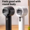 High Speed 100-Gear Bladeless Mini Handheld Fan with Digital Display - White - 3