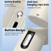 High Speed 100-Gear Bladeless Mini Handheld Fan with Digital Display - White - 8
