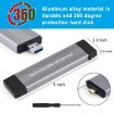 NVMe 10Gbps USB3.1 Gen2 Hard Drive Enclosure, USB + Type-C, 2230/2242 - 6