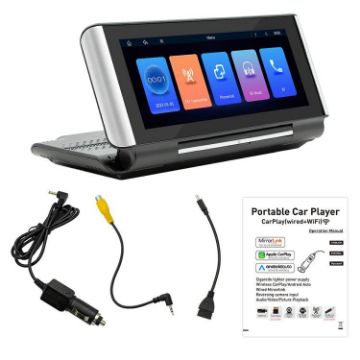 Foldable 6.86" Bluetooth Car MP5 Player with MirrorLink/CarPlay/Android Auto - 1