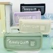 Large Capacity Green Pencil Case with Transparent Front Pocket Organizer - 2
