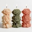 Rose Love Flower Column Aromatherapy Candle Silicone Mold ZW-344 - 3