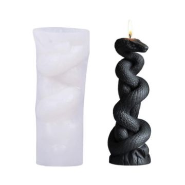 Snake-Shaped Aromatherapy Candle Silicone Mold, Style: Snake Column ZL-983 - 1