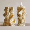 Spiral Wave Aromatherapy Candle Mold DIY Diffuser Stone Ornament 3A ZL-513 - 2