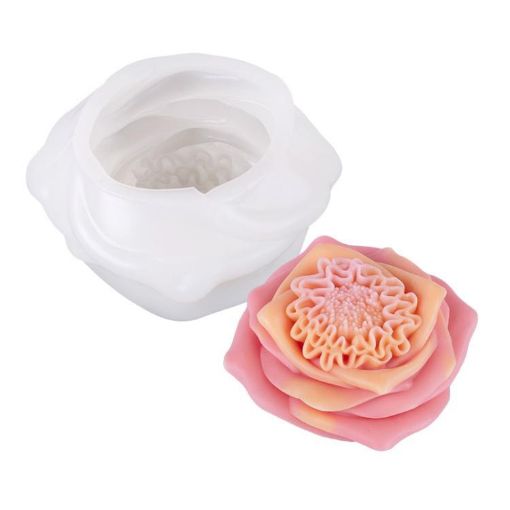 Layered Flower Rhythm Candle Silicone Mold for DIY Aromatherapy ZW-346 - 1