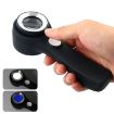 60x USB Charging LED Magnifier, Touch Switch, Optical Glass, Silver - 3