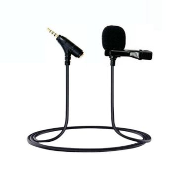 3.5mm TRRS Lavalier Microphone with Earphone Jack Clip-on Lapel Mic 3m - 1