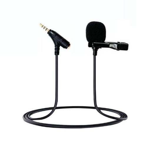 3.5mm TRRS Lavalier Microphone with Earphone Jack Clip-on Lapel Mic 3m - 1