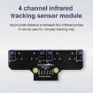 Yahboom 4 Channel Infrared Tracking Sensor Module + DuPont Cable for Robots - 2