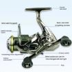 YUMOSHI SE2500 Spinning Reel, Dual Handle, 5.2:1 Gear Ratio, Anti-Shake - 4