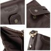 HUMERPAUL BP778 Brown Leather RFID Tri-fold Wallet with Double Zipper - 5