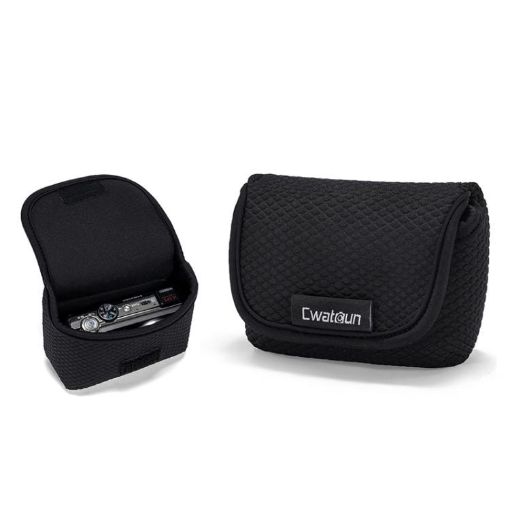 Cwatcun D200 Black Small Card Camera Bag - Scratch & Wear Resistant - 1
