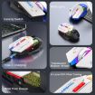MKESPN Wired + 2.4G Dual Mode Gaming Mouse 10000 DPI RGB Yellow - 9