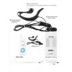 HELIDA T-M1 Mini Portable Rechargeable Walkie Talkie, 22 Channels, White - 9