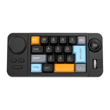 MKESPN 19-Key USB-C Wired Gaming Keyboard with Macro & Joystick (Black) - 1