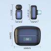 Type-C Dual Microphone Wireless Finger Clip Bluetooth Mic (Black) - 3